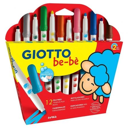 Giotto Be-Bé Rotuladores Colores Surtidos Estuche 12 Unidades Giotto Be-Bé Rotuladores Colores Surtidos Estuche 12 Unidades